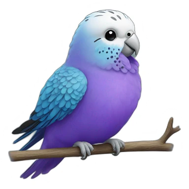 Purple Budgie sticker