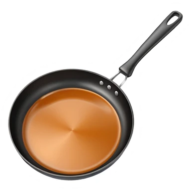 Black empty Fry Pan sticker