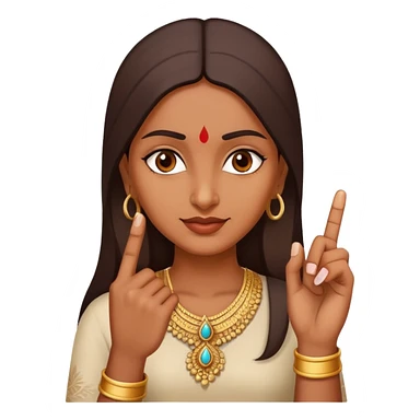 indian woman with middle finger up sticker