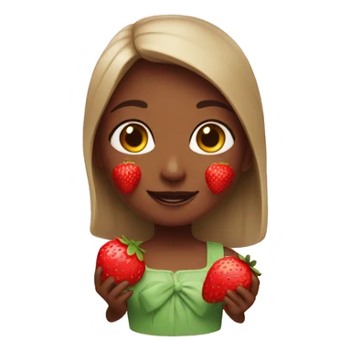 strawberry girl sticker