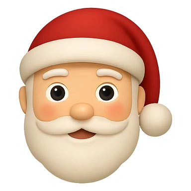 Christmas santa claus emoji, remove background sticker