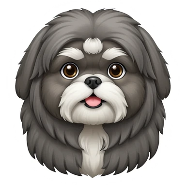Dark grey shih tzu sticker