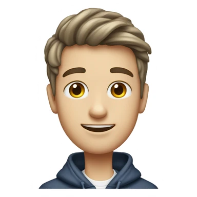 A preppy person with a smiley hoodie ￼ sticker