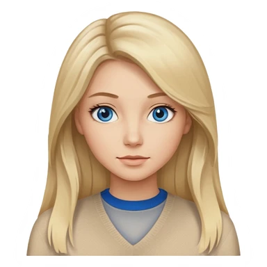 Blonde  balayage long hair Like Rapunzel Trend
women blue eyes  beige sweater sticker