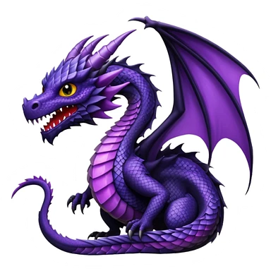 Black and Purple Dragon  sticker
