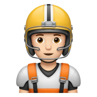 Football player with a seatbelt on them sticker