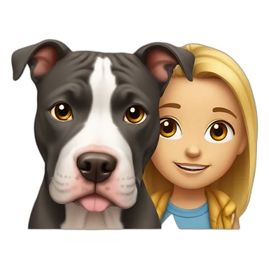 Pitbull and a child sticker
