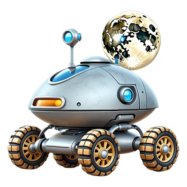  Flintstones antique tall robotic high-occupancy moon rover  sticker