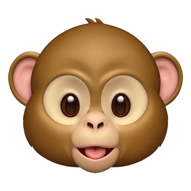 monkey with eyes closed sticking out tongue sticker