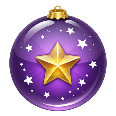 Bola de cristal roxa com estrela dourada brilhante dentro sticker