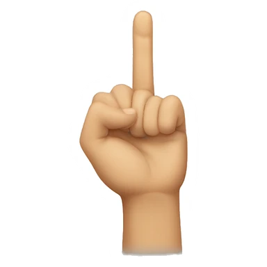 finger holding up an L sticker