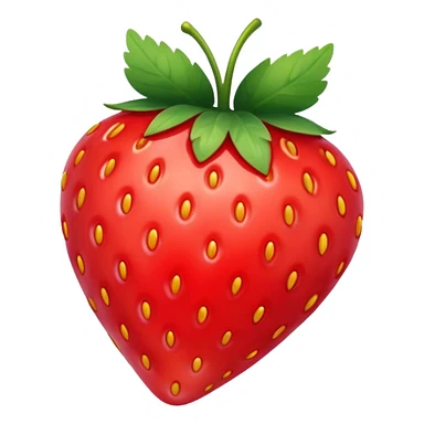 Red strawberry heart sticker