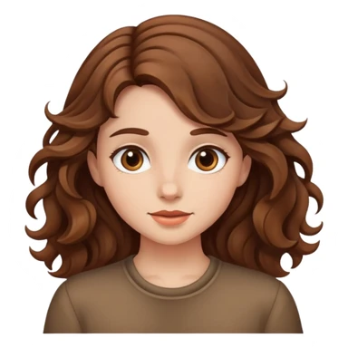 chica con cabello ondulado castaño sticker