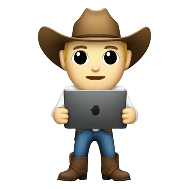 cowboy white skin with a computer sticker