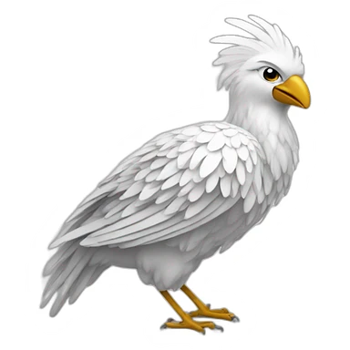 Un homme oiseau a plumes blanches  sticker