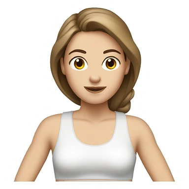 Brown hair white woman pilates sticker