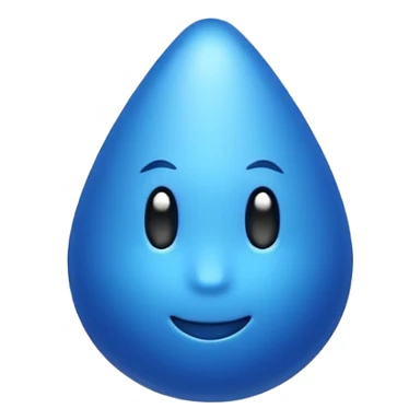 Genera un 6 de color azul sticker