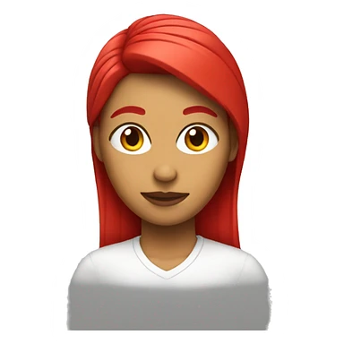 chica con pelo rojo sticker