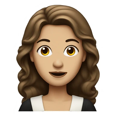 Opera singer guy with long brown hair sticker