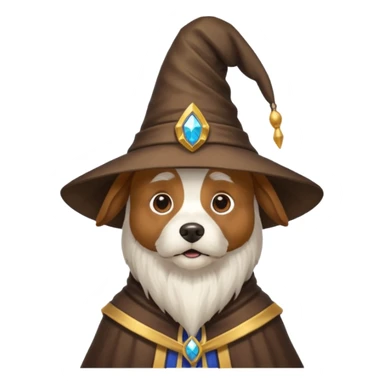 Dog wizard sticker