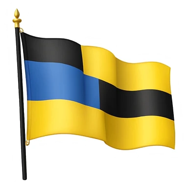 Uma bandeira de país tipo da Ucrânia mais em vez da cor azul vc coloca a cor preta onde fica o azul preto sticker