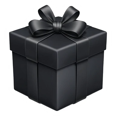 black gift all black sticker