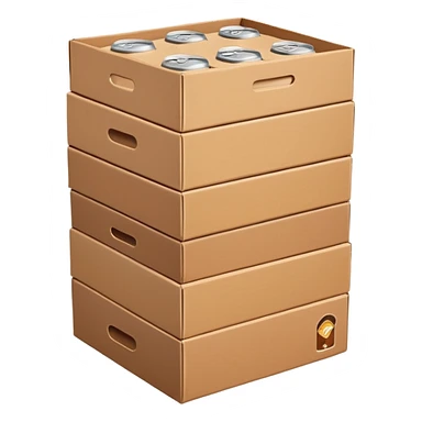 stack of many beer boxes sticker