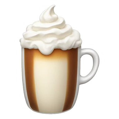 Hot drink with whipped cream sticker