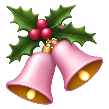 Light pink Christmas bells sticker
