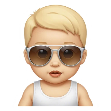A baby with cool sunglases sticker