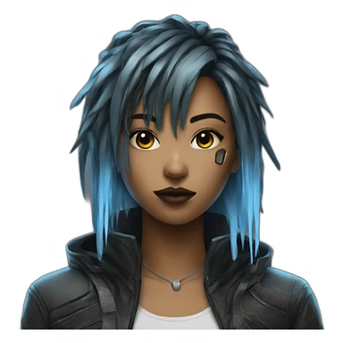 cyberpunk girl sticker