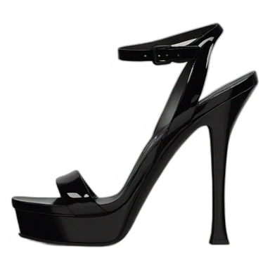 Ysl sandal tribute black patent sticker