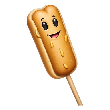 corndog but in black color sticker