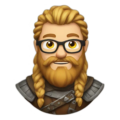 nerdy viking sticker