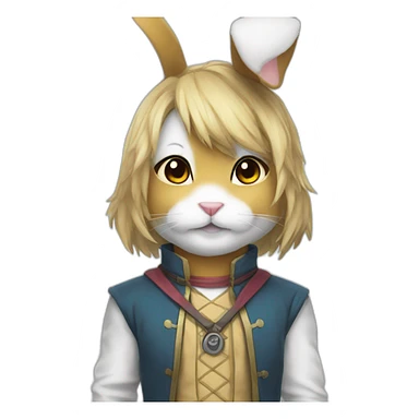 Cosplay lapin sticker