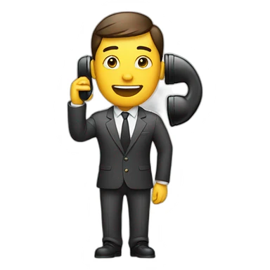 job with telephone sticker