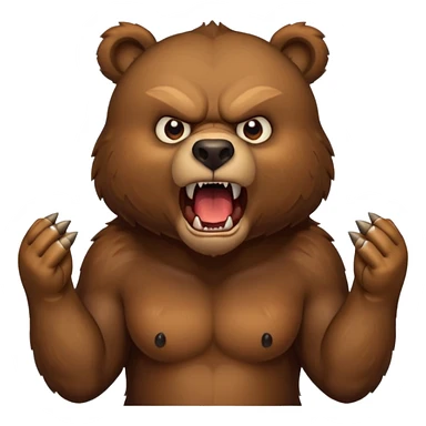 angry bear sticker
