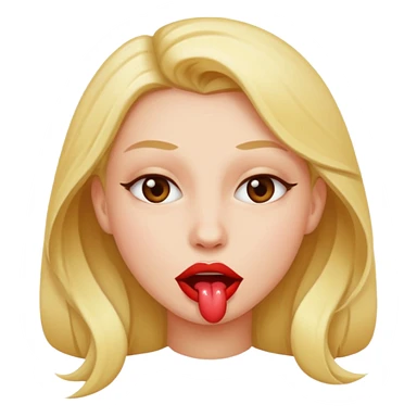 biting lip seductive sticker