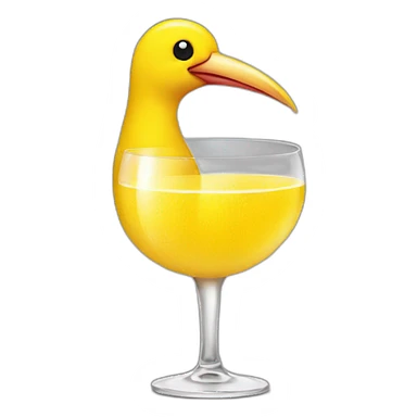 yellow cocktail bird sticker