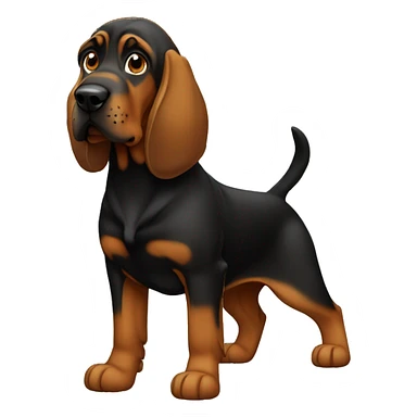 black and brown bloodhound  sticker