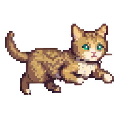 cat running sprite sticker