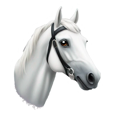 HORSE RACING white horse sticker
