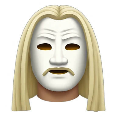 noh-mask-longhair-japanese-massive-man sticker