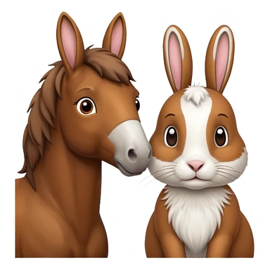horse rabbit sticker