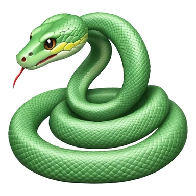 A pastel green snake sticker