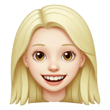 girl with long teeth sticker