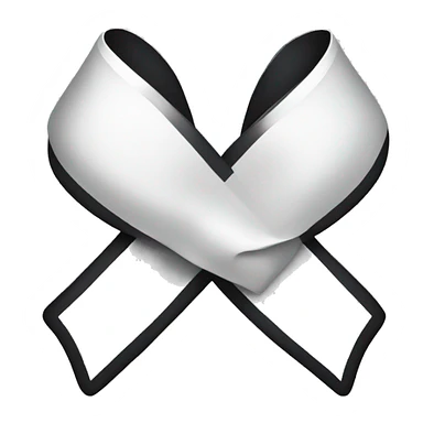 white ribbon  sticker