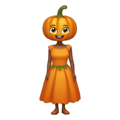 A pumkin with a pumpkindress sticker