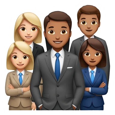 30 different emoji faces of sales workers sticker