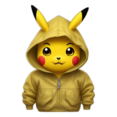 Pikachu en cagoule sticker